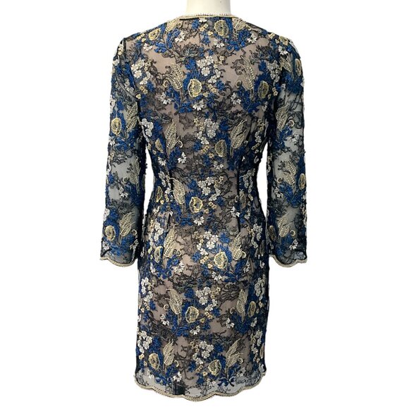 La Perla Blue / Black Lace Dress - Picture 3 of 4